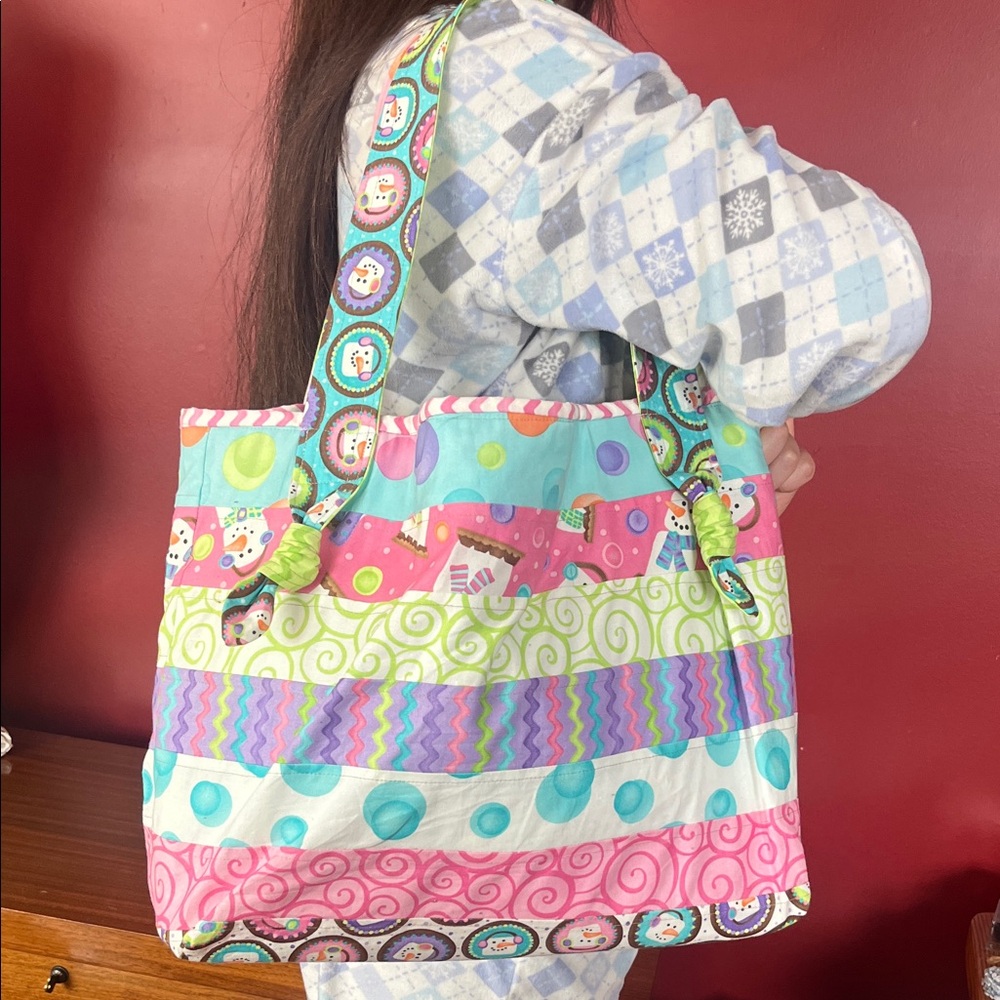 New Handmade Colorful Patchwork Tote Bag